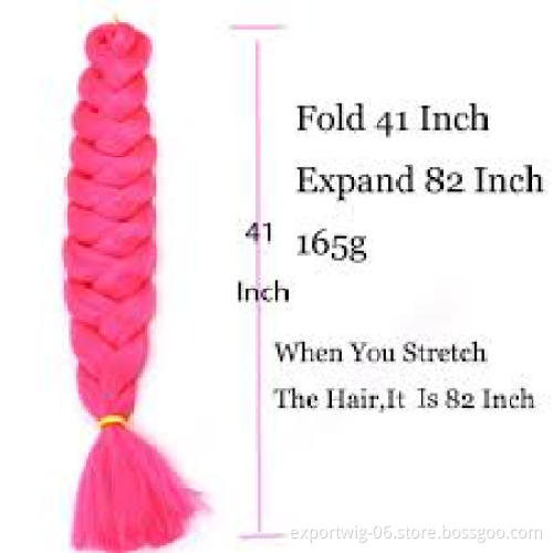 Jumbo Crochet Braid Hair 82inch 165g  Attachment Expression  Wholesale Price Synthetic Braiding Hair Braiding Hair Pre Stretch